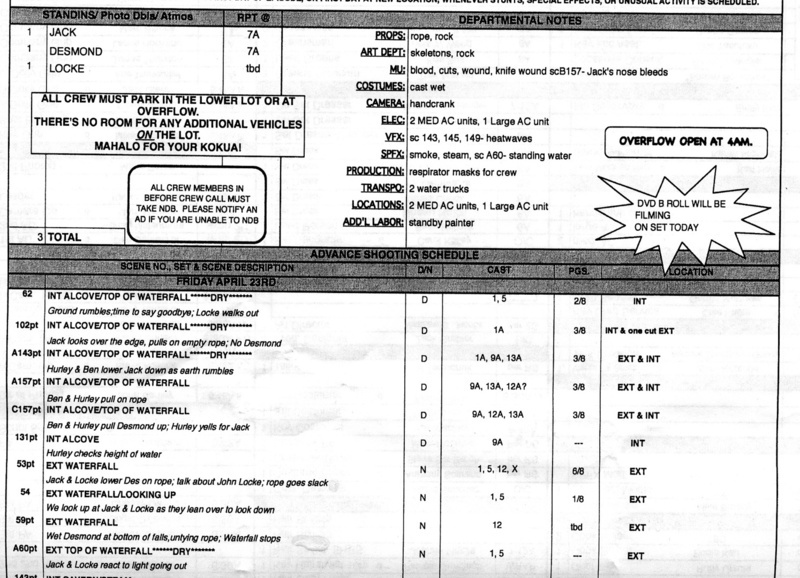 Illustration for article titled What Does This (Possibly Fake) Call Sheet Tell Us About The Lost Series Finale?